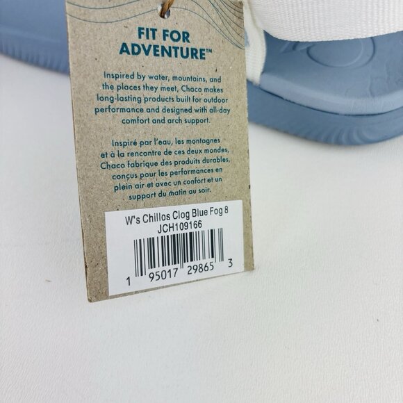 Chaco Chillos Clog Women's Size 8 Mule Shoes Slides Eur 38 Blue Fog New in Box - Picture 7 of 7